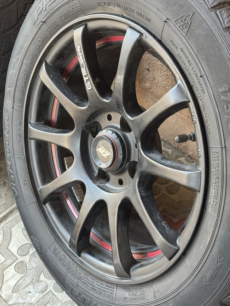 Литые диски R14 4x100 с зимней резиной Ланос Сенс Опель Киа Ваз Мазда