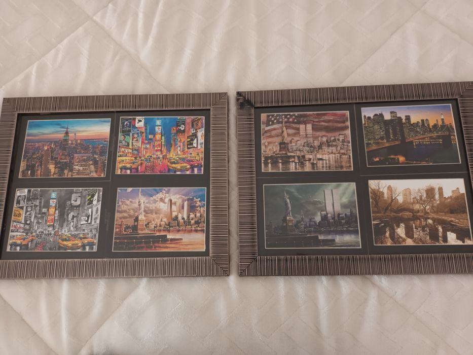 2 Molduras Metalizadas com paisagem de Nova Iorque