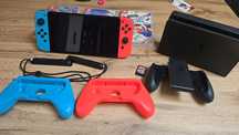 Nintendo Switch + mario kart, sport i inne