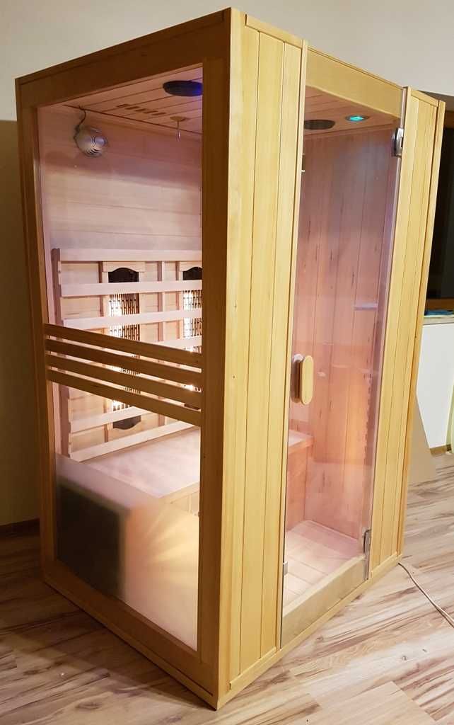 Sauna Infrared Rimini Surowa promienniki kwarcowe 2 osobowa