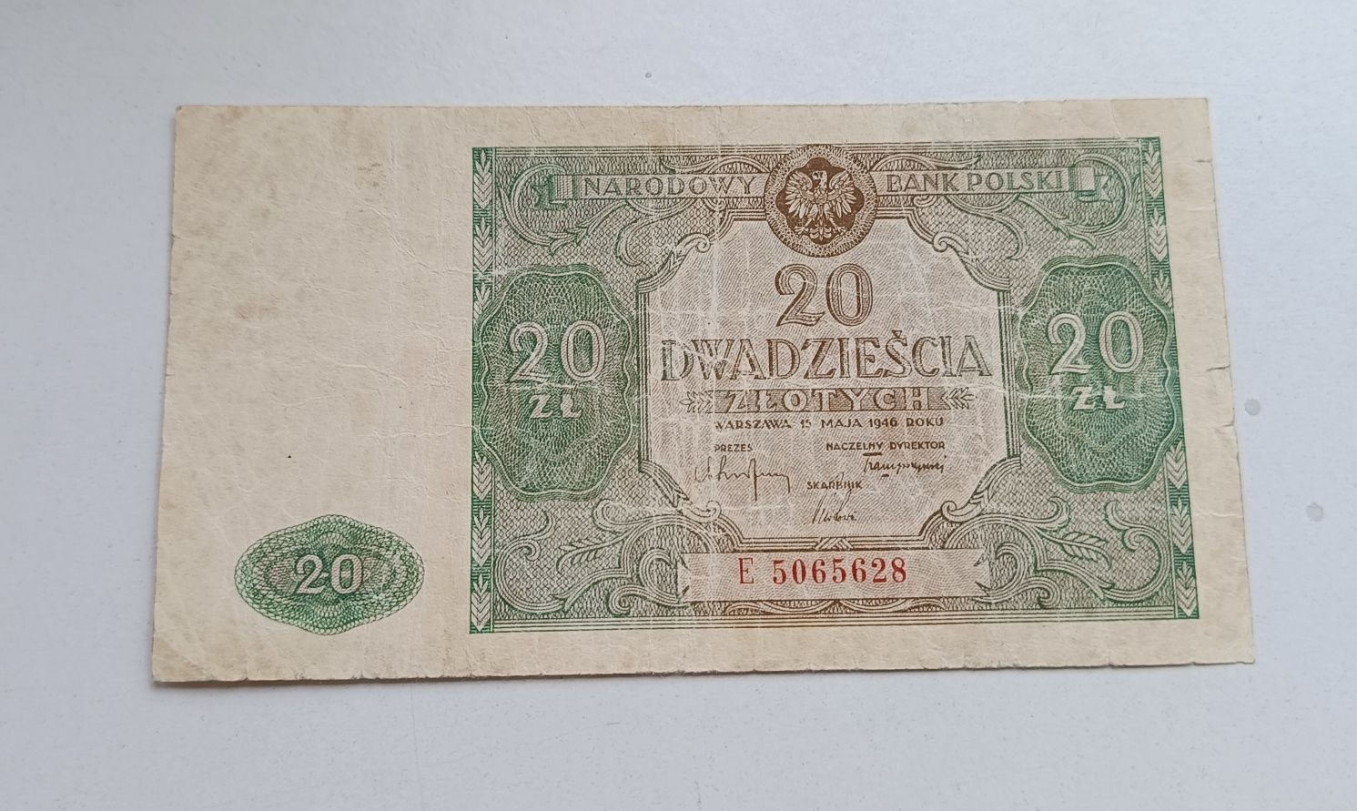 Banknot 20 złotych 1946r.