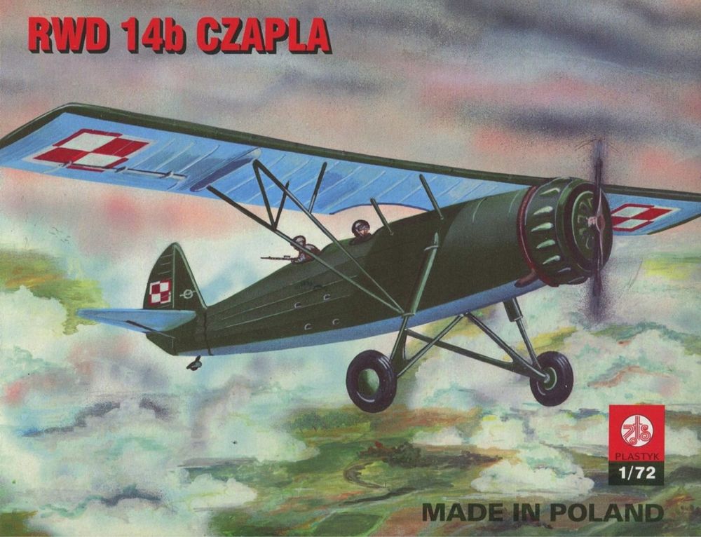 Samolot model do sklejania RWD 14b Czapla 1:72 ZTS Plastyk S002 24H