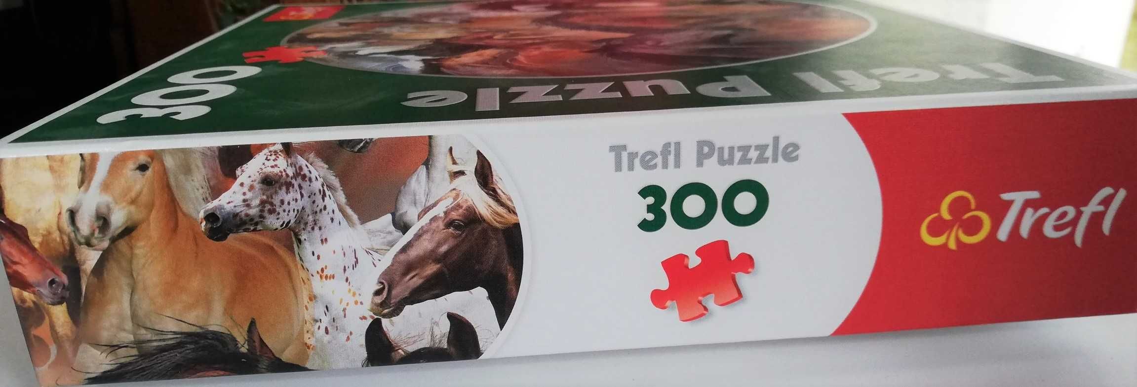 Puzzle 300 Trefl KONIE – j. nowe OKRĄGŁE 68 cm unikat