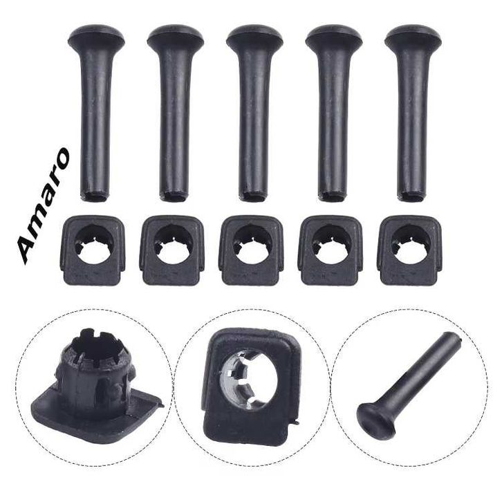 5 Encaixes/Roscas/Pins Trancas de Porta Volkswagen Golf MK2, MK3|NOVAS