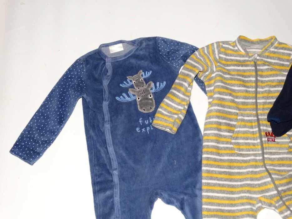 _Fajny Zestaw ciepłych pajacyków dla chłopca R.74/80