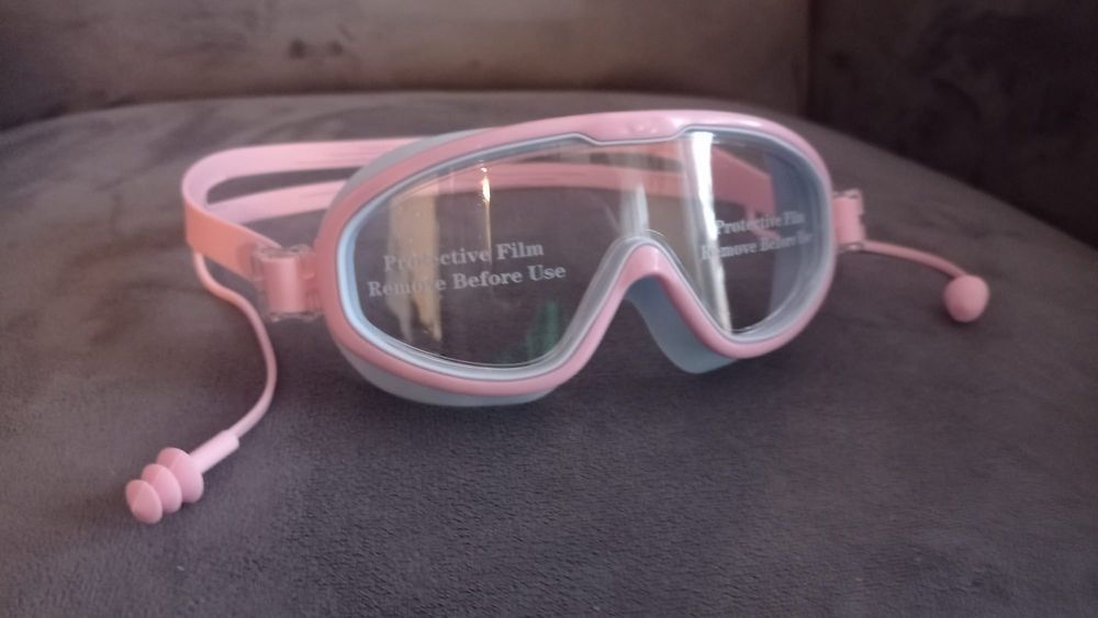 Nowe różowe okulary gogle do pływania dla dziecka