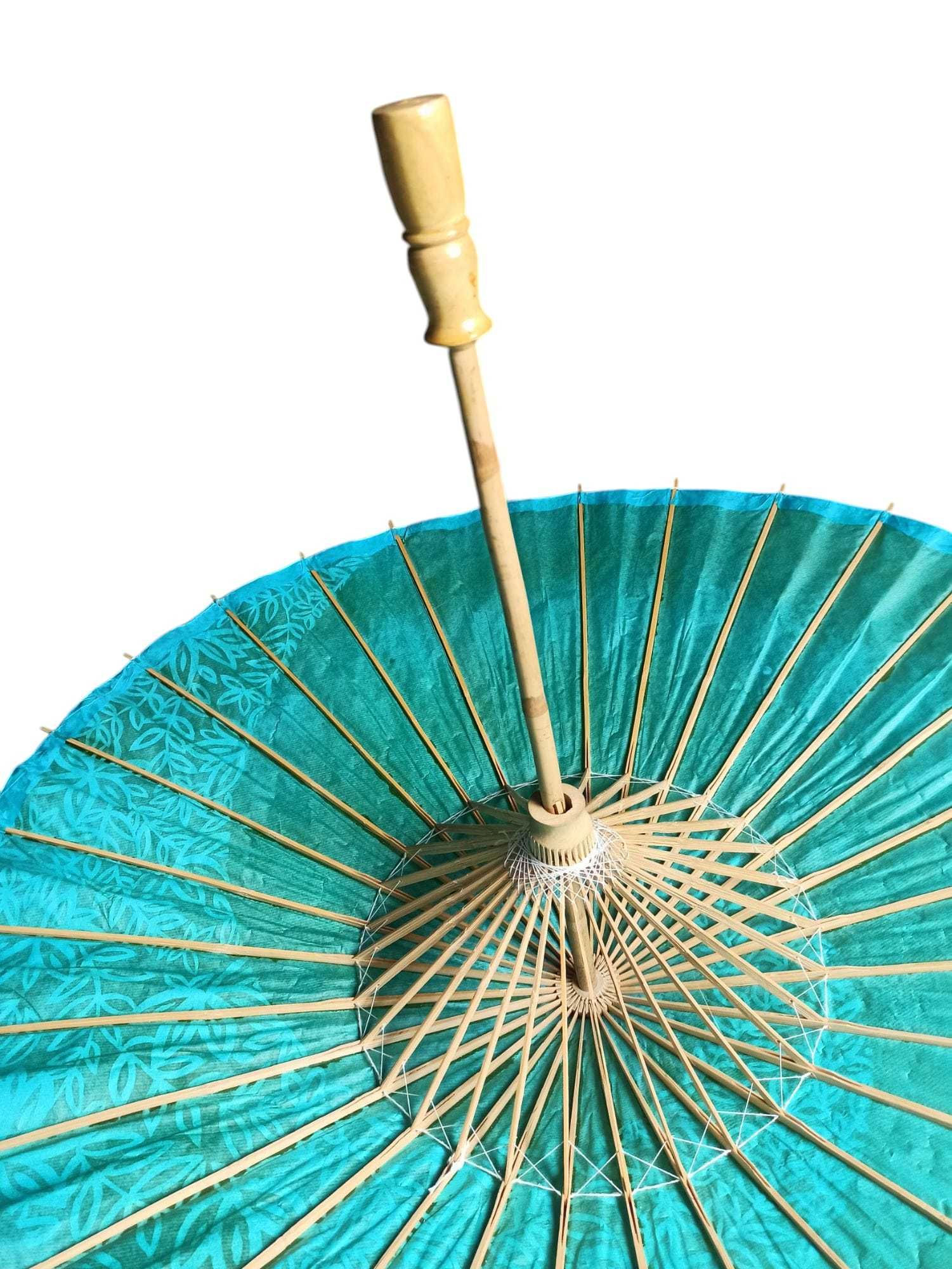 60s Traditional Chinese Oil Paper Cosplay Zdobiony Parasol Vintage