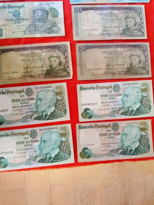 Notas de escudos, Portugal
