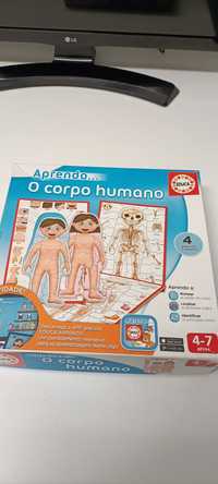 Puzzle Educativo aprendo Corpo Humano - NOVO 4 puzzles