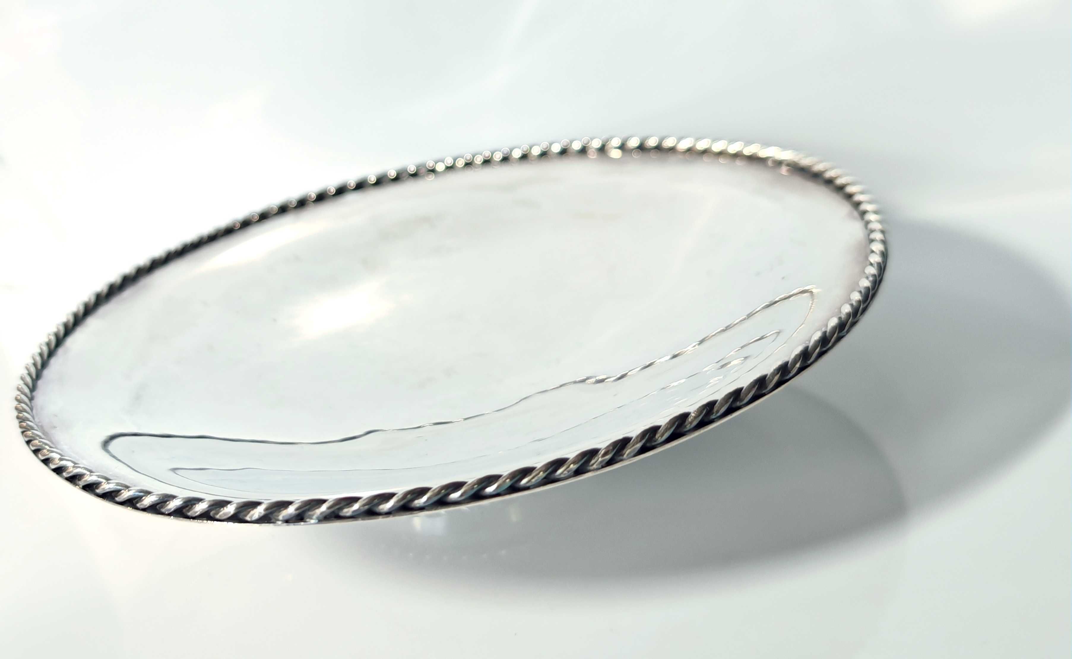 Srebrna Patera 800 taca zabytkowa misa ART DECO Antyk Niemcy AG 388 gr