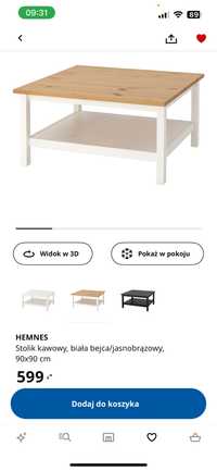 Stolik kawowy HEMNES