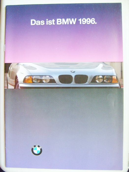 BMW 1996 (2/95) 3 E36, 5 E34, 5 E39, 7 E38, 8 E31 prospekt 24 str. BDB
