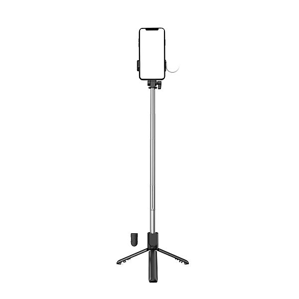 Selfie stick WH1YXS teleskopowy tripod 1m z okrągłą lampą i uchwytem n