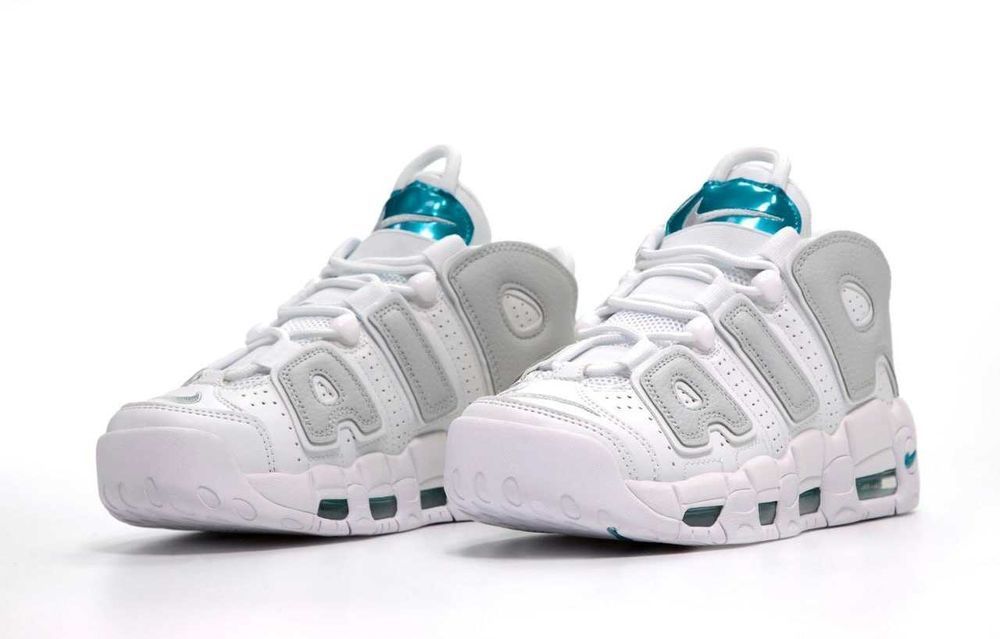 Унисекс кожаные кроссовки Nike Air More Uptempo найк аир море аптемпо