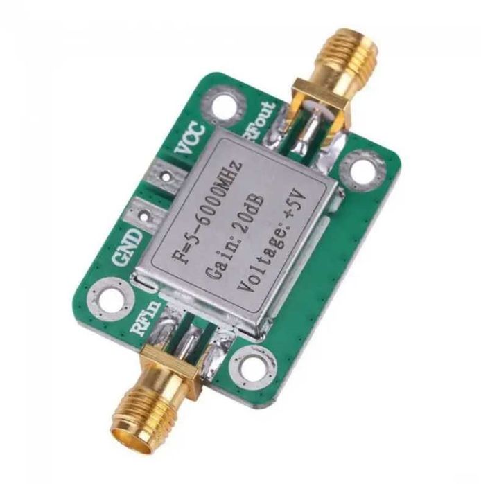 LNA 20дБ / 0,3 дБ  5V антенный усилитель 5МГц – 6ГГц SMA + Bias tee