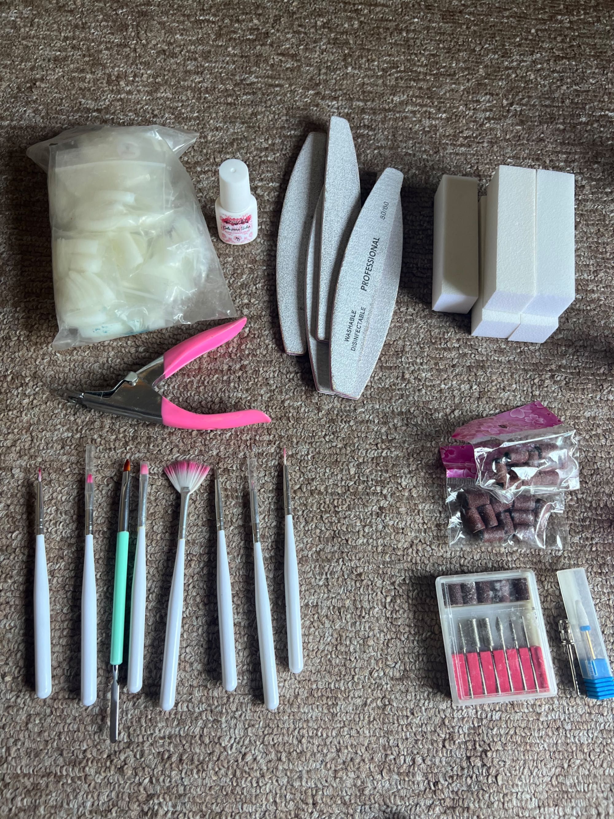 Kit aplicação de unhas em gel