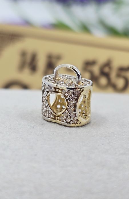 Złoty charms torebka próba 585 14k