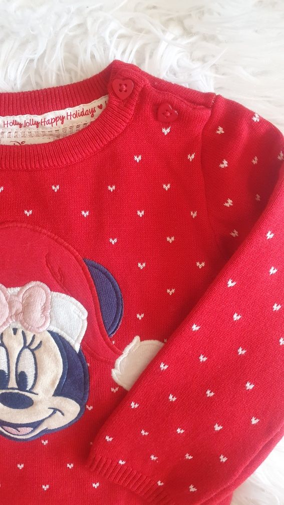 C&A nowy świąteczny czerwony sweter dla dziewczynki rozm. 86cm