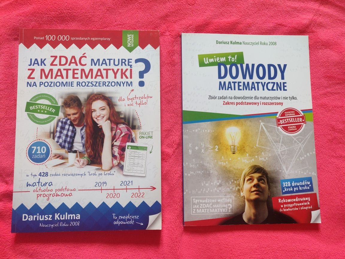 Książki Dowody Matematyczne i Jak zdać maturę rozszerzoną z matematyki