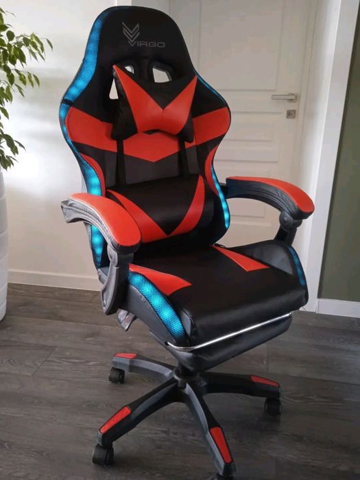 Комп'ютерне геймерське крісло з LED-підсвіткою Virgo Vecotti GT PRO