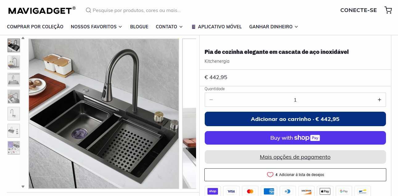 Lavatório de luxo com complementos em inox
