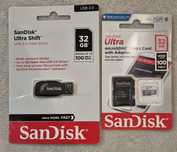 Pendrive 32 GB, karta pamięci 32GB komplet