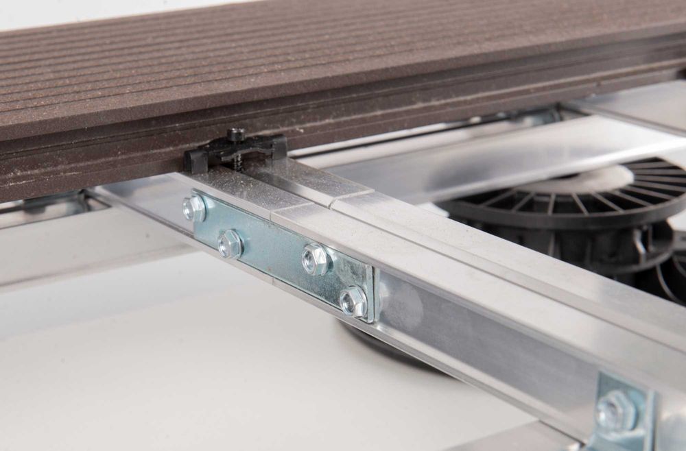 Legary tarasowe pod deskę kompozytową / drewnianą - profile aluminiowe