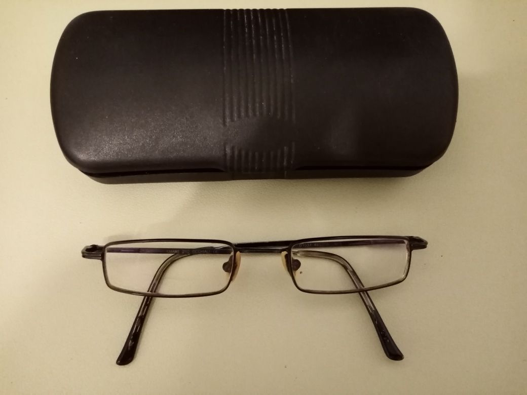 Okulary korekcyjne krótkowzroczność - 4,0, solidne cienkie ramki
