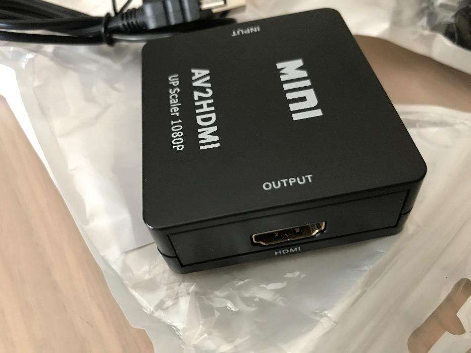 Mini Conversor AV/RCA para HDMI Stereo NOVO (PS2, WII, Nintendo, NES)
