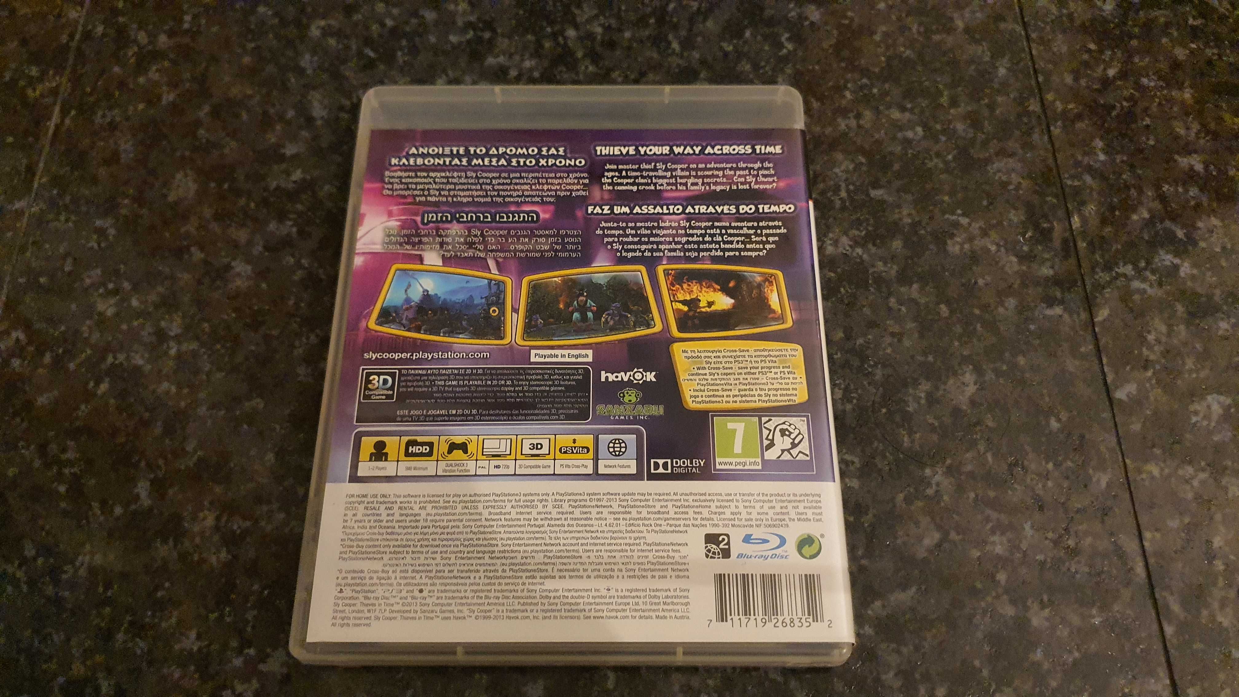 Jogo Sly Cooper Thieves in Time (Ps3 - Completo) (Novo)