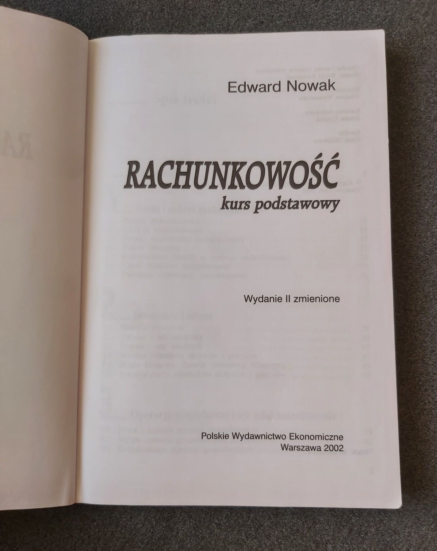 Rachunkowość kurs podstawowy Edward Nowak podręcznik książka