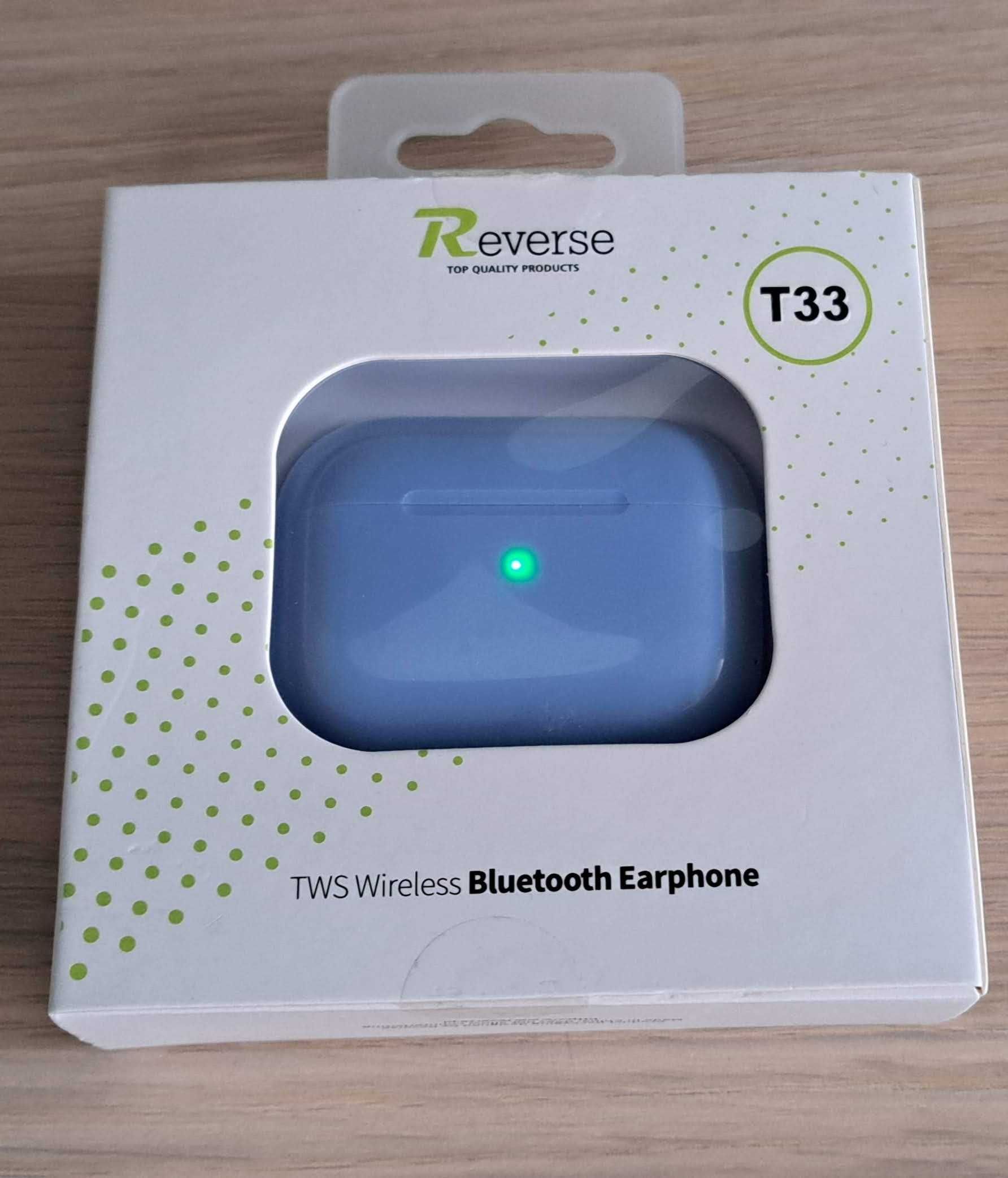 Słuchawki Bluetooth bezprzewodowe Reverse T33 niebieskie