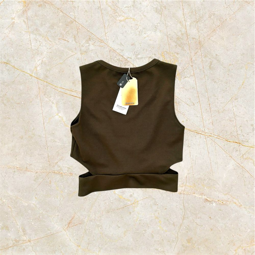 Crop-top z paskami, Stradivarius, S/M
