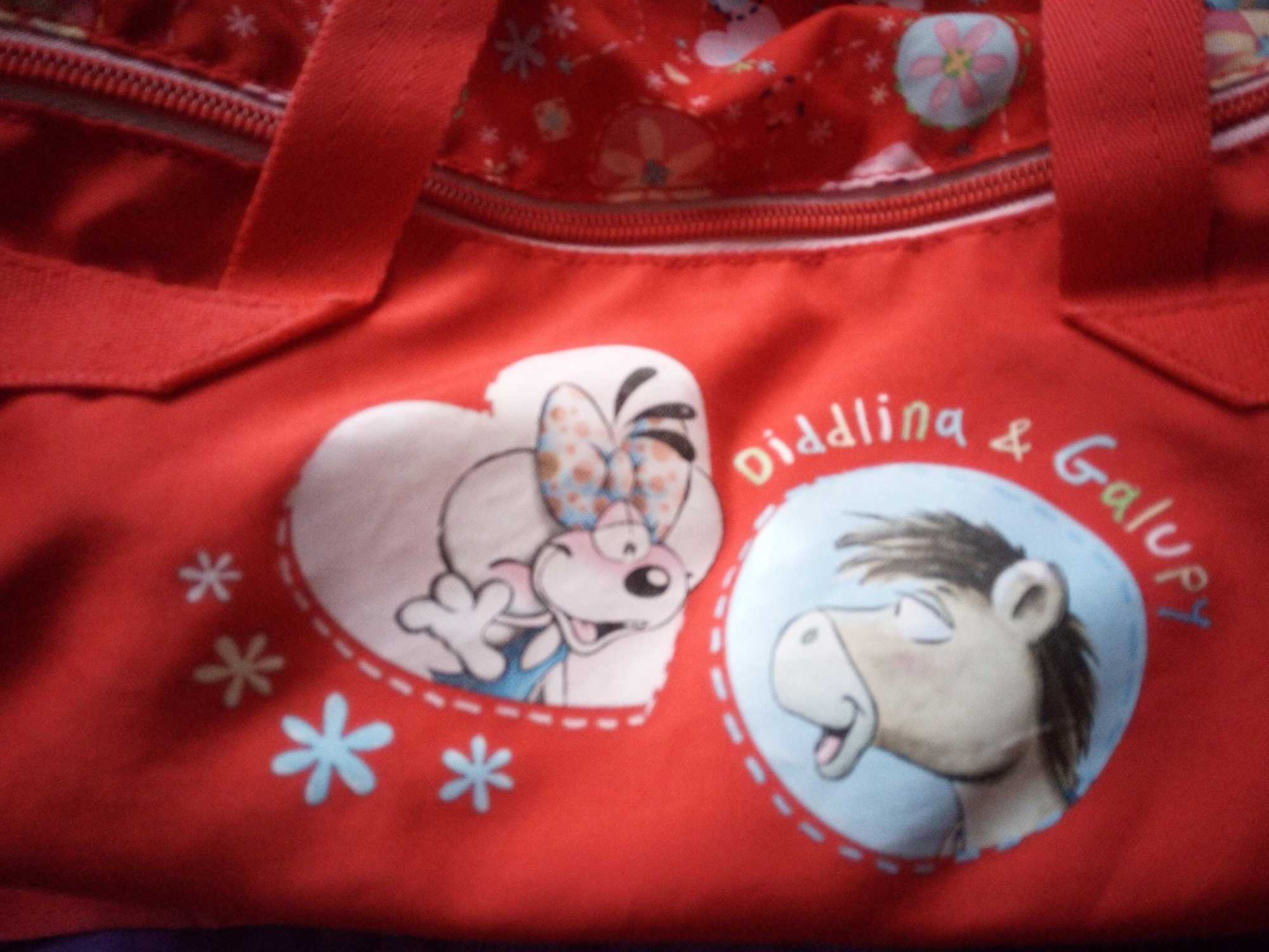 Piękny zestaw z Diddlina plecak torba sportowa portfel piórnik zegar.