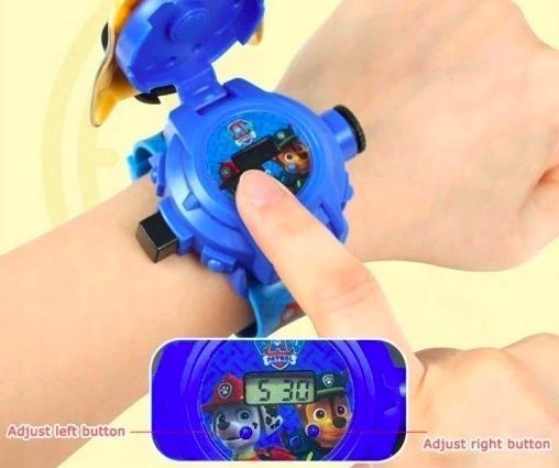 Psi Patrol Zegarek Cyfrowy Dla Dzieci Z Projektorem 3D Chase 24 Obrazy