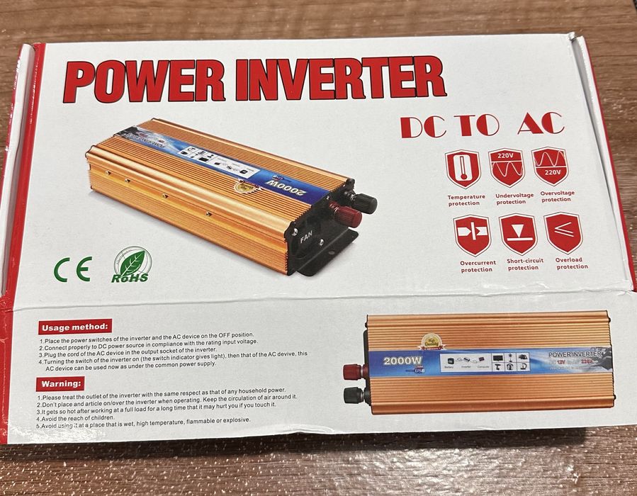 Інвертор ДБЖ 2000W 24V