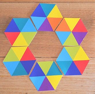 Настольная игра головоломка из ламинированных шестиугольников