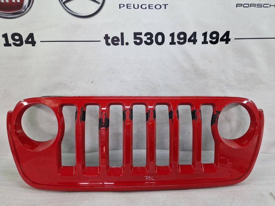 JEEP WRANGLER SAHARA SPORT VILIS WILLIS RUBIKON RUBICON JL 18- ATRAPA / GRILL PRZEDNI PRZÓD , NR 6BY75TRMAC + 68295587AC , NR AUKCJI GL796