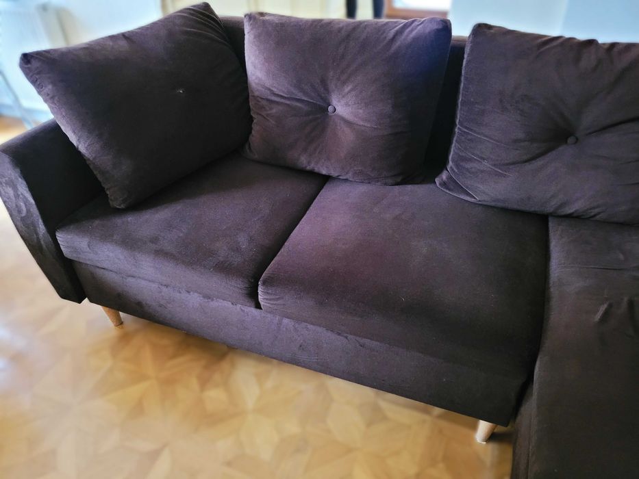 Narożnik 236x157 cm, funkcja spania, 2 pojemniki na pościel
