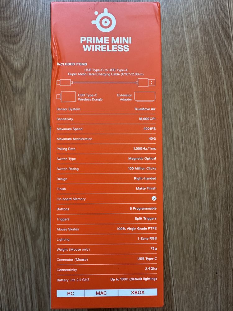 Миша SteelSeries prime mini wireless