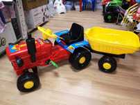 Nowy duży traktor na pedały,polski traktorek z przyczepą dla dzieci