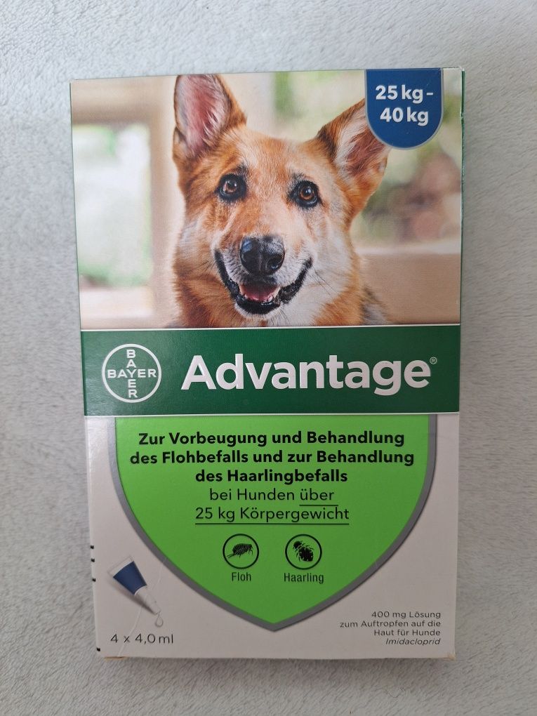 Krople przeciw kleszczom i pchłom dla psów Bayer Advantage 25-40kg