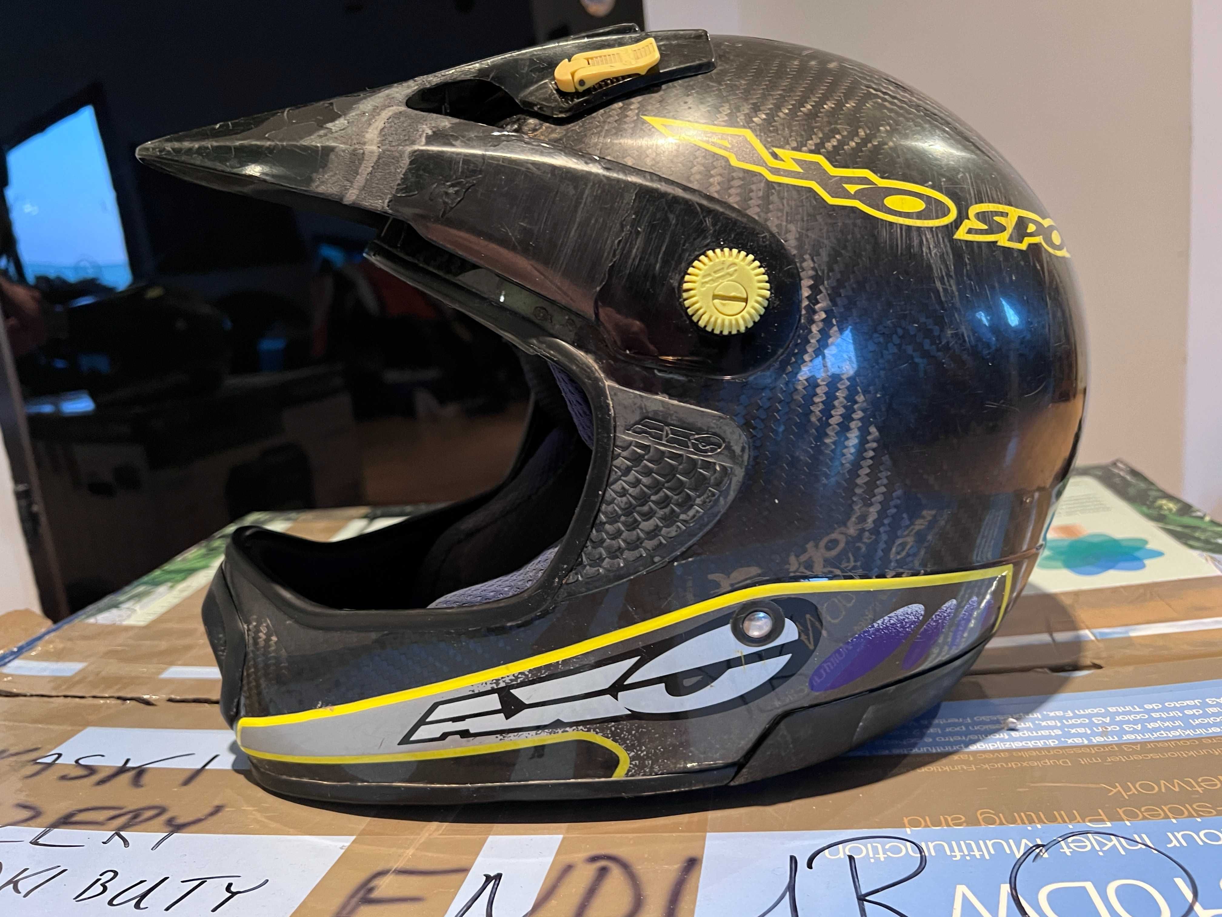 Kask cross enduro adv mtb Axo karbon L 1050 gram