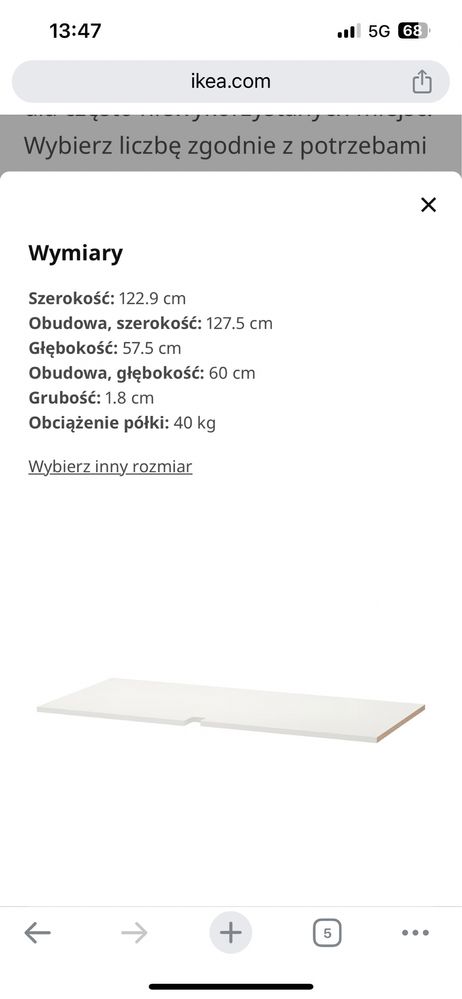 Utrusta półka do szafki narożnej IKEA metod