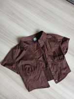 Brązowa koszula h&m S hot vintage glamour