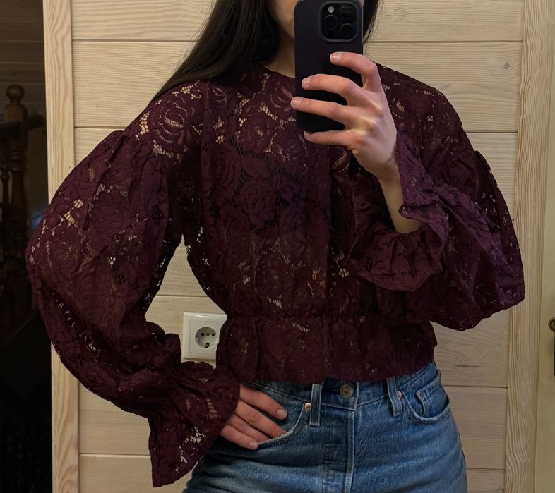 Блуза з мережива, фірма na-kd, нова