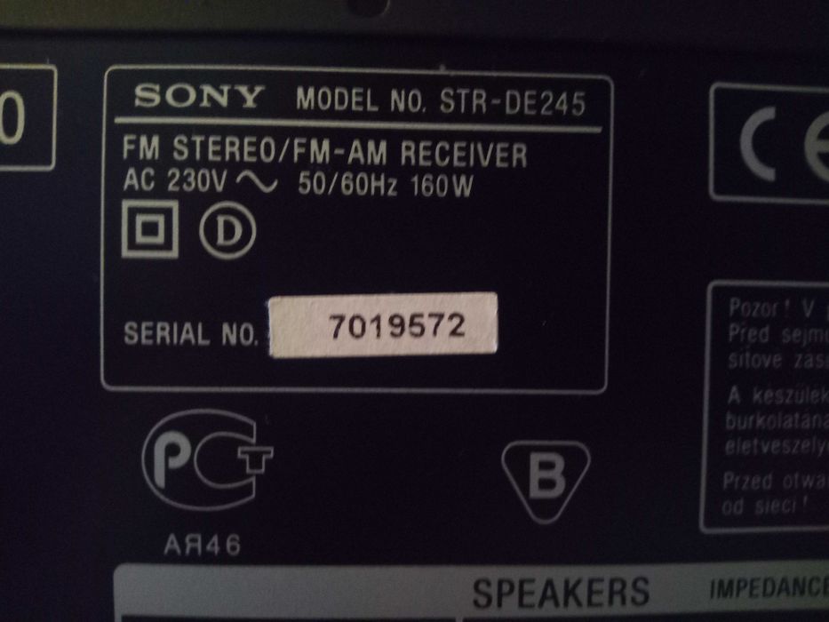 Sony STR-DE245 amplituner kino domowe 5.1 i CDP-470 odtwarzacz i pilot