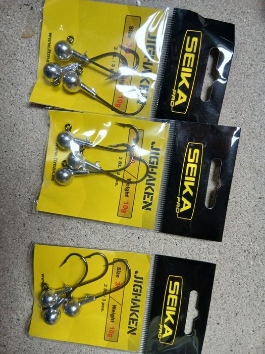 3 paczki nowych główek jigowych seika 3/0 10g