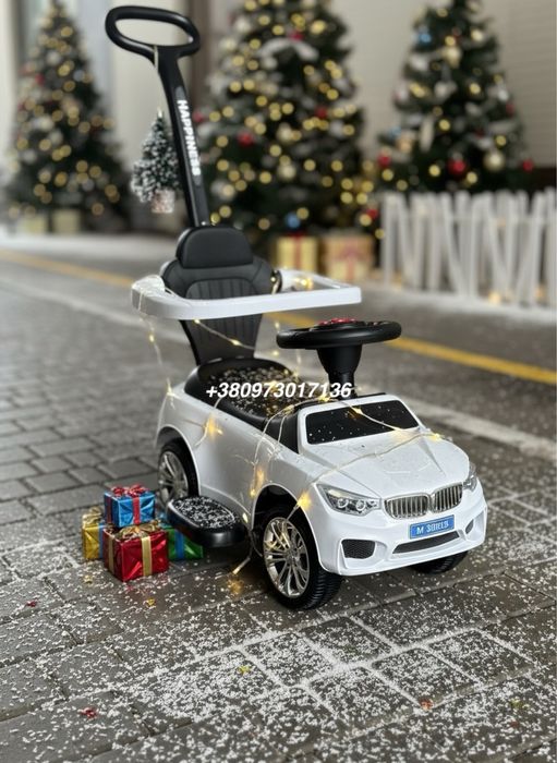 Толокар машинка с родительской ручкой