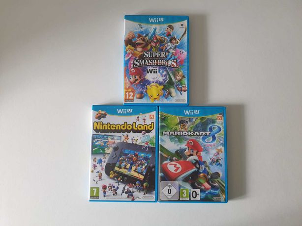 Jogos Nintendo Wii U (Super Smash Bros, Mario Kart 8, Nintendoland)